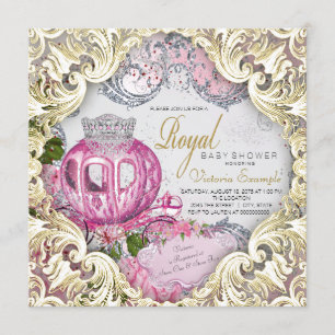 Fancy Royal Princess Baby Shower Invitation