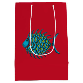 Fancy Ruffled Fish  Medium Gift Bag