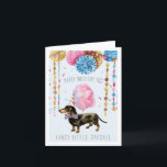 Fancy Sausage | Cute Dachshund Birthday Card<br><div class="desc">This adorable doxie birthday card celebrates our millennia-long history of friendship, loyalty, and companionship with our furry best friends. Perfect for any dachshund lover! Add your custom wording to this design by using the "Edit this design template" boxes on the right hand side of the item, or click the blue...</div>