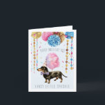 Fancy Sausage | Cute Dachshund Birthday Card<br><div class="desc">This adorable doxie birthday card celebrates our millennia-long history of friendship, loyalty, and companionship with our furry best friends. Perfect for any dachshund lover! Add your custom wording to this design by using the "Edit this design template" boxes on the right hand side of the item, or click the blue...</div>