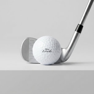 Fancy Script Calligraphy Minimalist Golf Balls