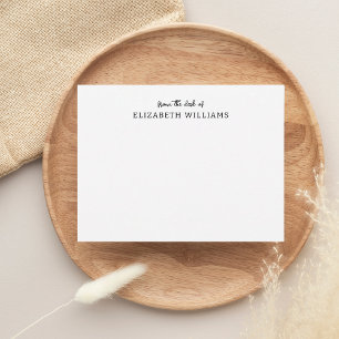 Fancy Script From the desk of Name Typography Card