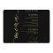 Fancy Script Round Wedding Menu Card For Plate