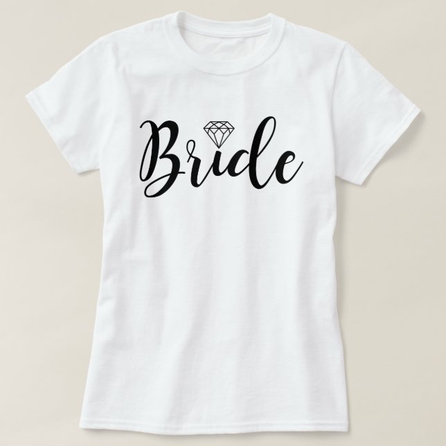 Fancy Script Typography | Bride T-Shirt (Design Front)