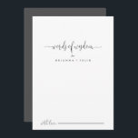 Fancy Script Wedding Words of Wisdom Advice Card<br><div class="desc">This fancy script wedding words of wisdom advice card is perfect for a modern wedding. The simple and elegant design features classic and fancy script typography in black and grey. These cards are perfect for a wedding, bridal shower, baby shower, graduation party & more. Personalise the cards with the names...</div>