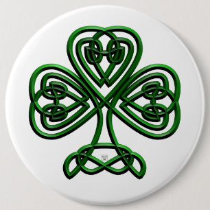 Fancy Shamrock 6 Cm Round Badge