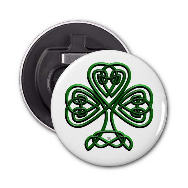 Fancy Shamrock Bottle Opener (Front)