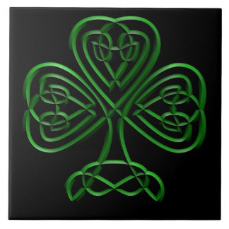 Fancy Shamrock Ceramic Tile