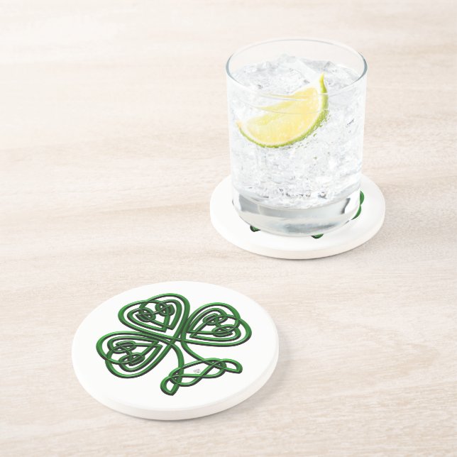 Fancy Shamrock Coaster (Side)