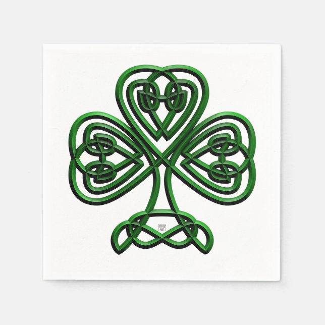 Fancy Shamrock Napkin (Front)