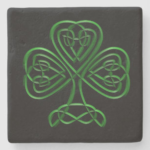 Fancy Shamrock Stone Coaster