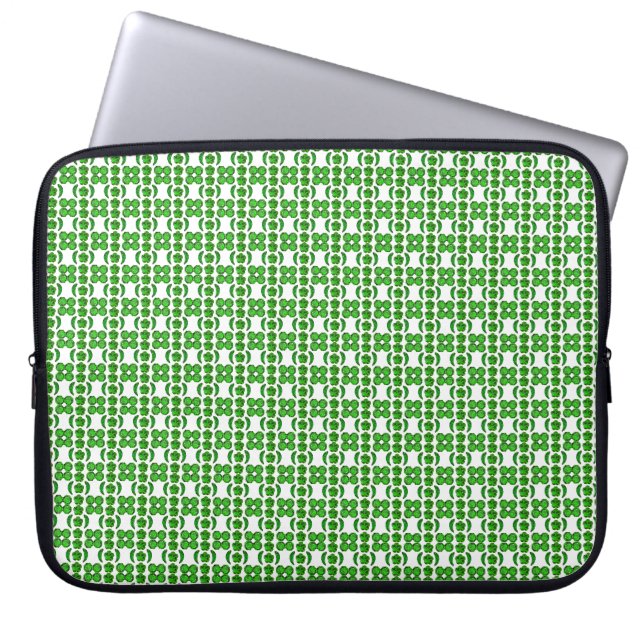 Fancy shape Emerald Gemstone Art Green Laptop Sleeve (Front)