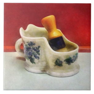 Fancy Shaving Mug Ceramic Tile