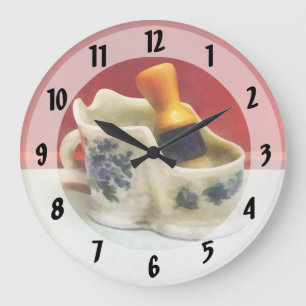 Fancy Shaving Mug Large Clock