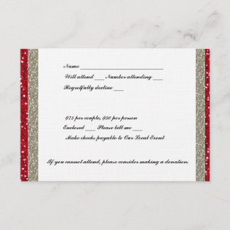 Fancy Silver and Red Event RSVP