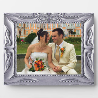 Fancy Silver Frame Add Photo Here Plaque