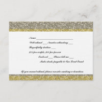 Fancy Silver Gold Glitter Look Event RSVP