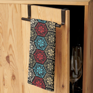 Fancy Snowflakes Microfiber Kitchen Towel
