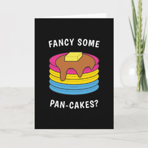 Fancy Some Pan-cakes Funny LGBTQ Pansexual Pride Card