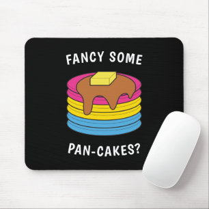 Fancy Some Pan-cakes Funny LGBTQ Pansexual Pride Mouse Pad