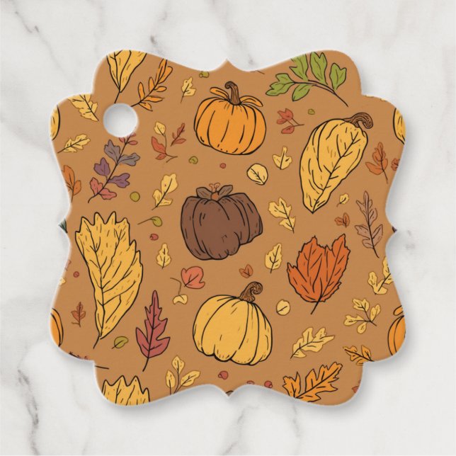 Fancy Square Favour Tags (Front)