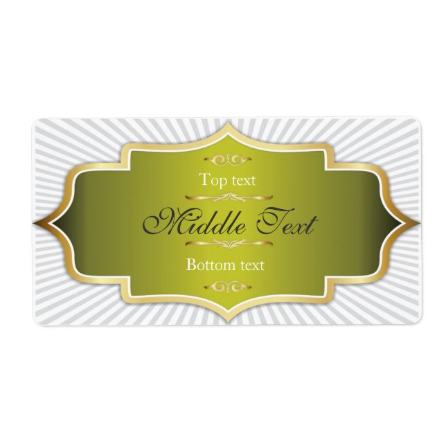 Fancy Style Jam Jelly Label Green (Front)