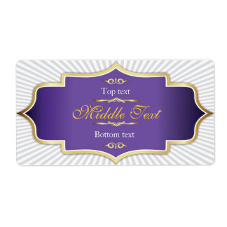 Fancy Style Jam Jelly Label Purple
