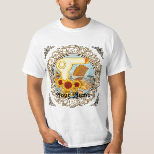Fancy Sunflowers Beautician  T-Shirt