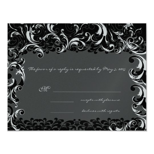 Fancy Swirl Wedding Invitation