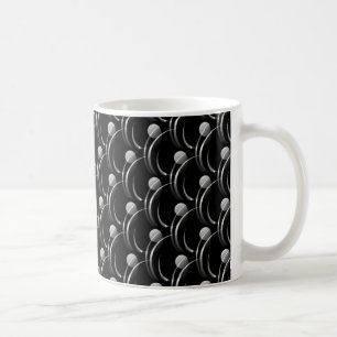 Fancy Swirls Mug, Black and Grey Coffee Mug