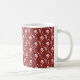 Fancy Swirls Mug, Brick Red Coffee Mug