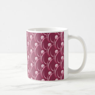 Fancy Swirls Mug, Magenta Coffee Mug