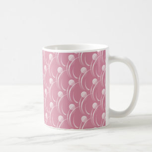 Fancy Swirls Mug, Soft Pink Coffee Mug