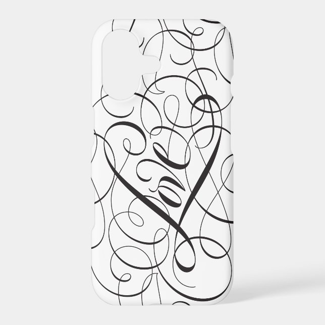 Fancy Swirly Flourished Love Calligraphy Lettering (Back)