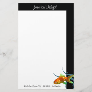 Fancy tail oranda goldfish stationery