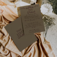 Fancy Taupe Burgundy Floral Boho Wedding Details