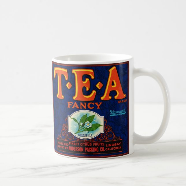 Fancy Tea Label  Mug (Right)