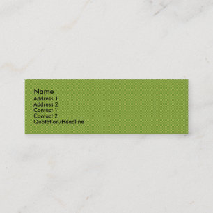 Fancy tiny yellow circles on dark green background mini business card