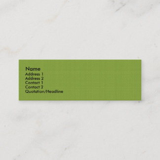 Fancy tiny yellow circles on dark green background mini business card