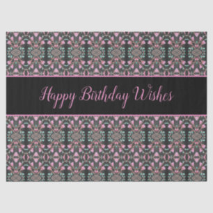Fancy Tissue Paper With Happy Birthday Wishes