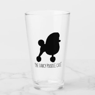 Fancy Toy Poodle Dog Silhouette Personalised Glass