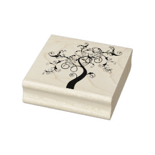 fancy tree art stamp