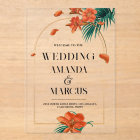Fancy Tropical Flowers Wedding Welcome