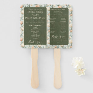 Fancy Tulip Sparkle Autumn Wedding Hand Fan