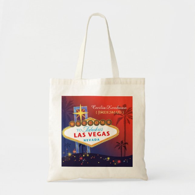 Fancy Twilight Las Vegas Wedding Bridesmaids Gift Tote Bag (Front)
