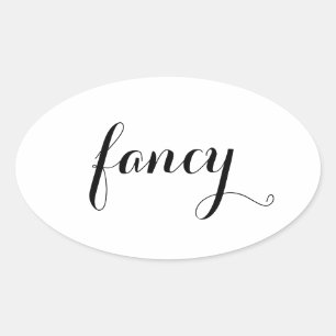 Fancy Typography Oval Sticker