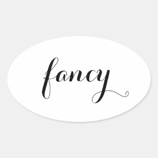 Fancy Typography Oval Sticker