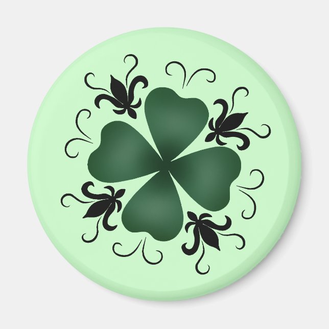 Fancy Victorian shamrock Magnet (Front)