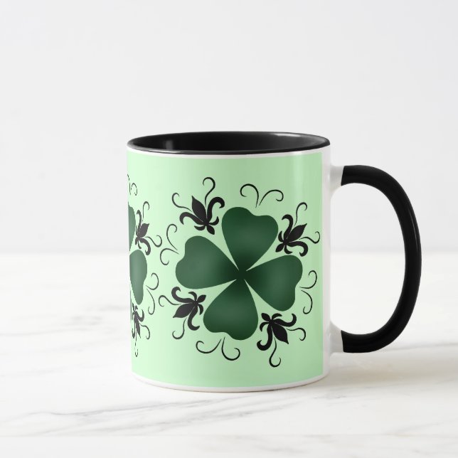 Fancy victorian shamrock mug (Right)