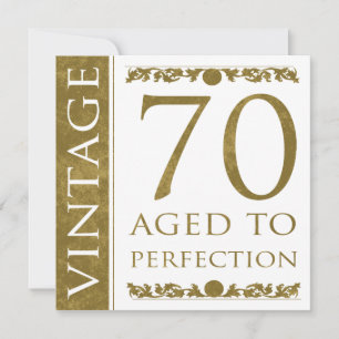 Fancy Vintage 70th Birthday Card